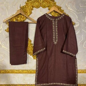 Chic Women's stitched Linen Shirt & Trouser set