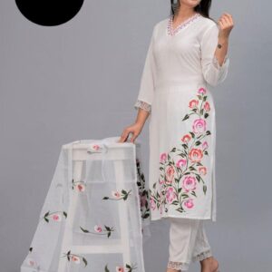 3pcs Women's stitched Embroidered Suit