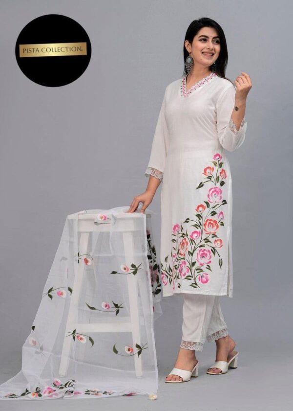 3pcs Women's stitched Embroidered Suit