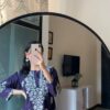 2 PCs Women's stitched Linen Embroidered Shirt & Trouser - Image 3