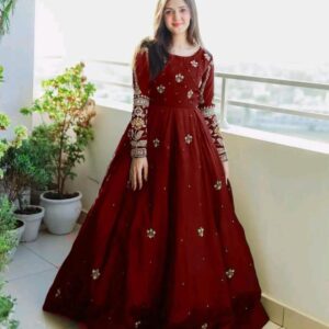 2 PCs Women's stitched Embroidered Maxi & Trouser