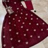 2 PCs Women's stitched Embroidered Maxi & Trouser - Image 2