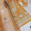 3 PCs Women's stitched Embroidered Organza Suit - Image 2