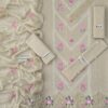 Beige Embroidered Suit-Set 3 PCs with lawn shirt & Trouser - Image 2